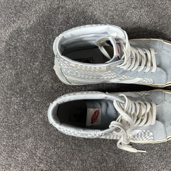 Vans Sk8 Hi 38 DX Anaheim Factory Men’s Sz 11 Light Blue Warp Check Skate Shoes main image 4